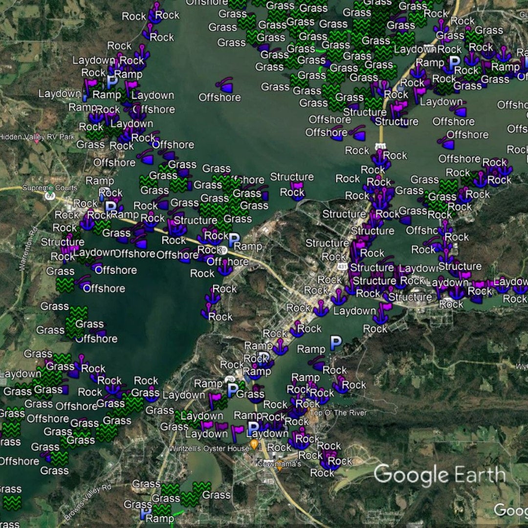 Lake Guntersville, AL - Fishing Spots | Simplistic Fishing