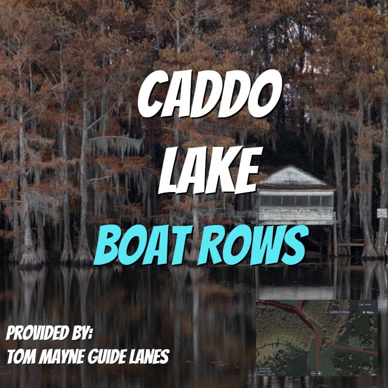 Caddo Lake Boat Rows (Guide Lanes) Simplistic Fishing